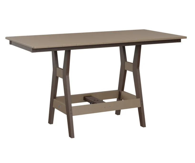 Harbor 33" X 66" Rectangular Dining Table by Berlin Gardens - Weatherwood, Chocolate Brown Harbor 33" X 66" Rectangular Dining Table by Berlin Gardens - 191-HRT3366D