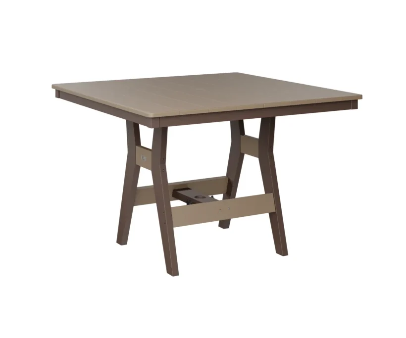 Harbor 44" Square Dining Table by Berlin Gardens - Weatherwood, Chocolate Brown Harbor 44" Square Dining Table by Berlin Gardens - 191-HST0044D