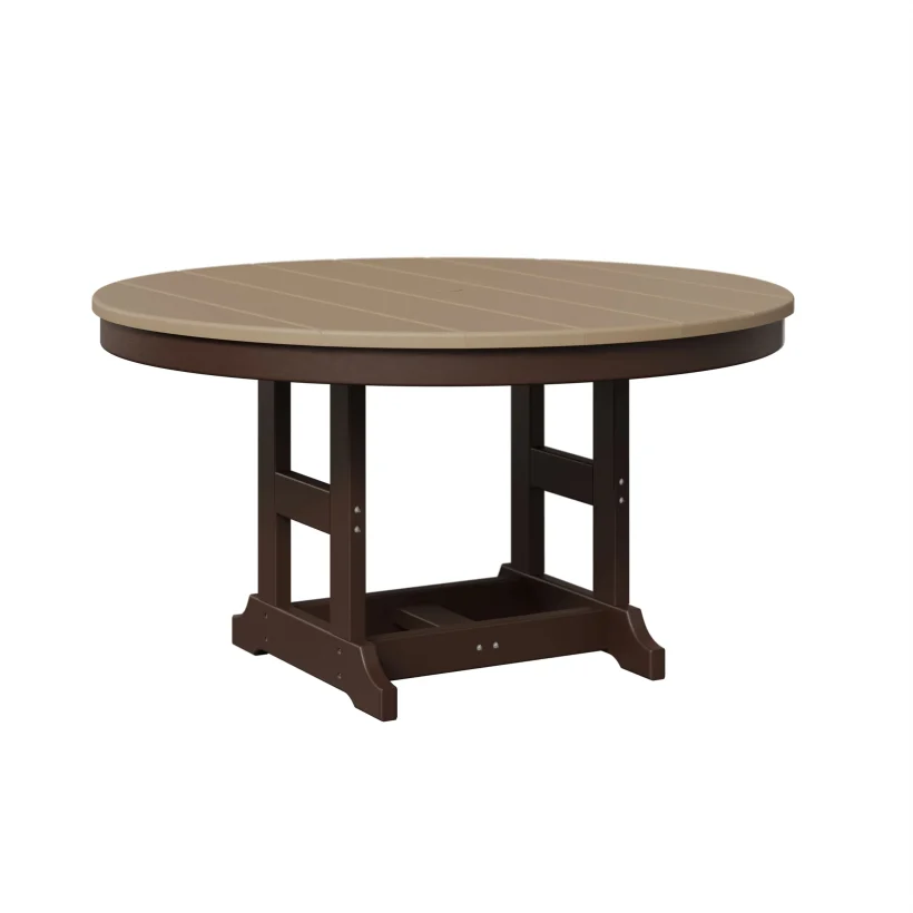 Kids 38" Round Table by Berlin Gardens - Weatherwood, Chocolate Brown Kids 38" Round Table by Berlin Gardens - 191-KRTD0038