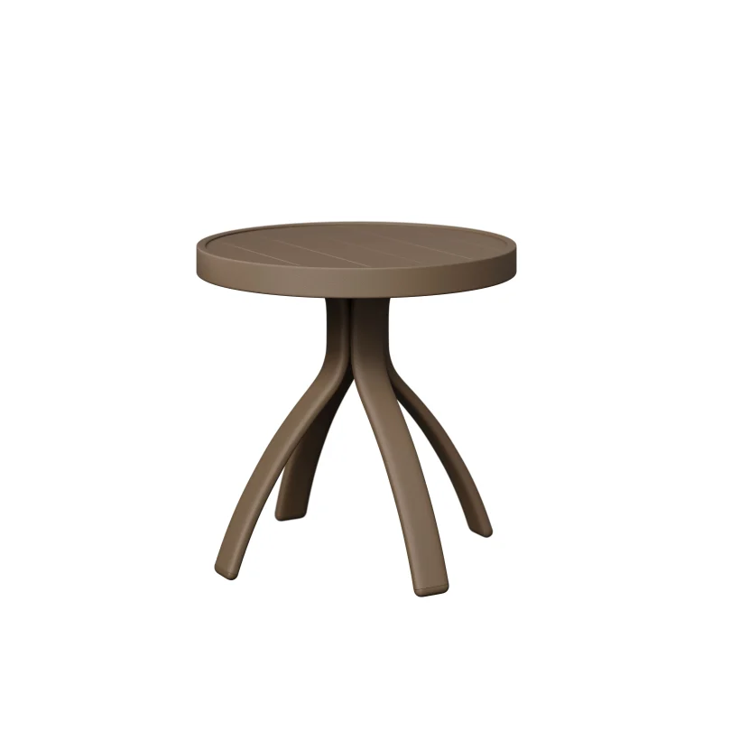 Murphy Aluminum End Table by Berlin Gardens - Clay Murphy Aluminum End Table by Berlin Gardens - 191-MET1819