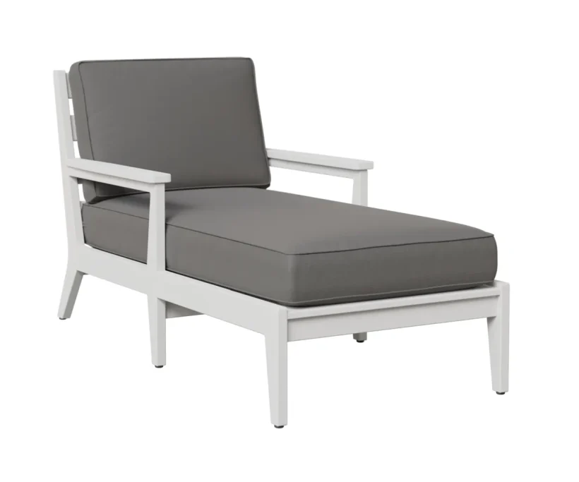 Mayhew Chaise Lounge with Arms by Berlin Gardens - White, Cast Slate Mayhew Chaise Lounge with Arms by Berlin Gardens - 191-MHCL3163