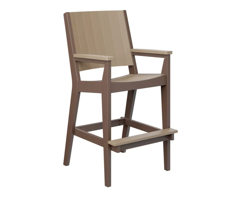 Mayhew Chat Extra Tall Chair by Berlin Gardens - Weatherwood, Chocolate Brown Mayhew Chat Extra Tall Chair by Berlin Gardens - 191-MHCXT2651