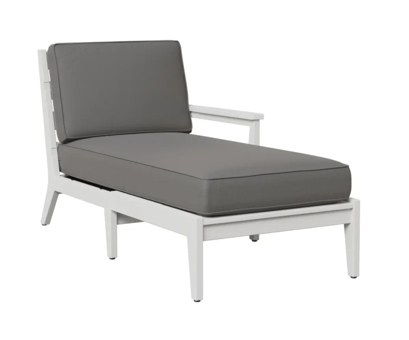 Mayhew Chaise Lounge with Left Arm by Berlin Gardens - White, Cast Slate Mayhew Chaise Lounge with Left Arm by Berlin Gardens - 191-MHLCL3063