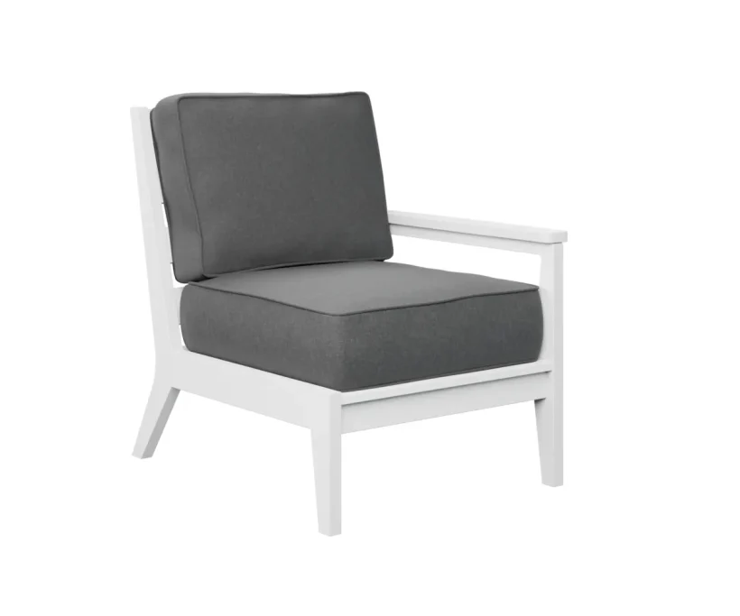 Mayhew Arm Club Chair – Left by Berlin Gardens - White, Cast Slate Mayhew Arm Club Chair – Left by Berlin Gardens - 191-MHLSC2734