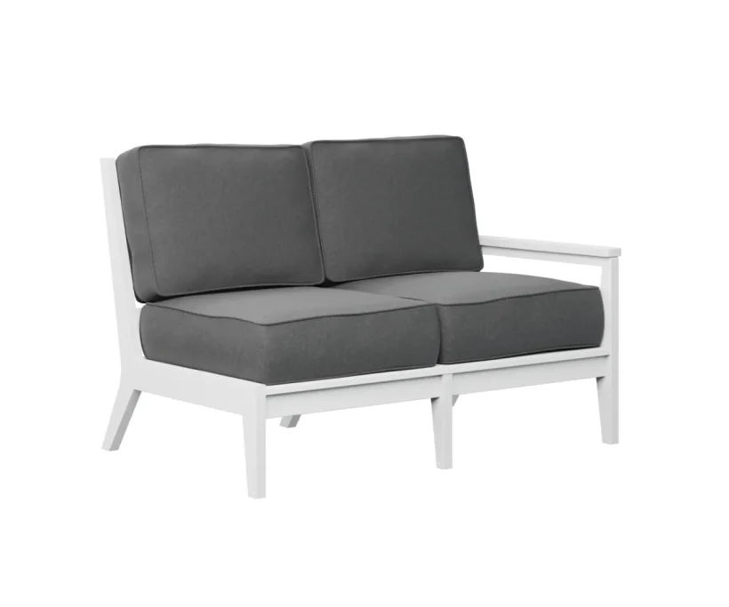 Mayhew Arm Loveseat – Left by Berlin Gardens - White, Cast Slate Mayhew Arm Loveseat – Left by Berlin Gardens - 191-MHLSL5134