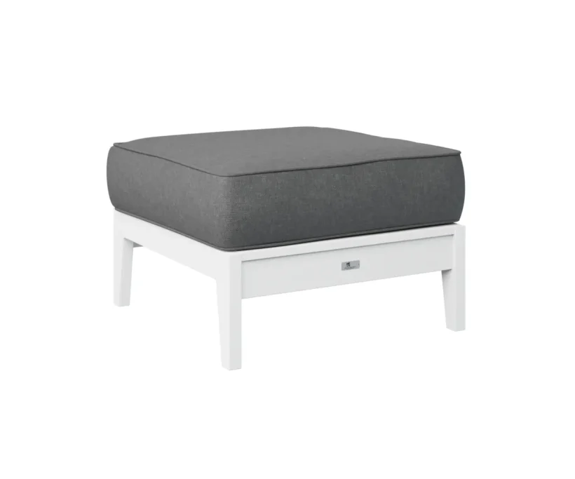 Mayhew Ottoman by Berlin Gardens - White, Cast Slate Mayhew Ottoman by Berlin Gardens - 191-MHO2611