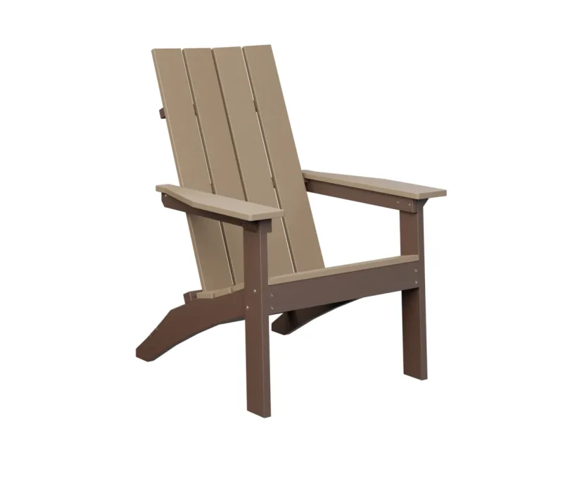 Mayhew Stationary Adirondack Chair by Berlin Gardens - Weatherwood, Chocolate Brown Mayhew Stationary Adirondack Chair by Berlin Gardens - 191-MHSAC3039