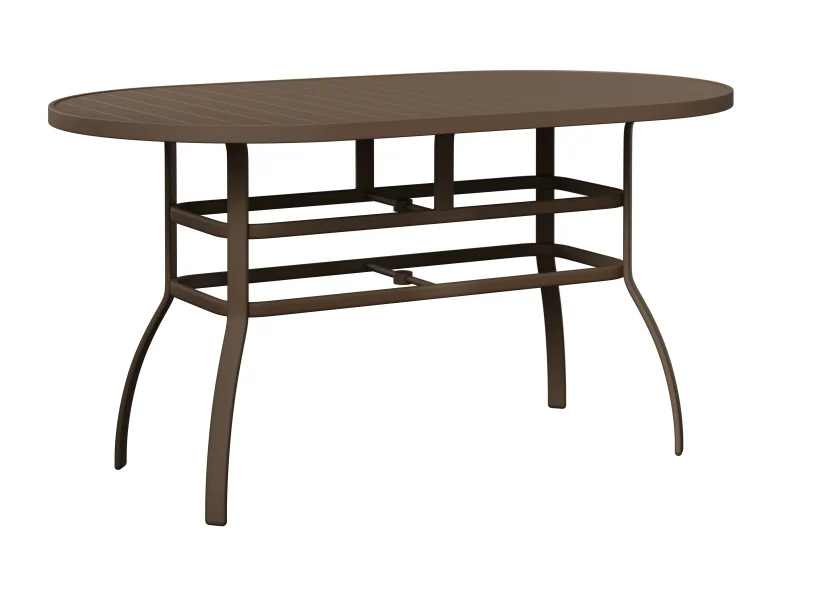 Murphy 42” X 76” Oblong Aluminum Bar Table by Berlin Gardens - Clay Murphy 42” X 76” Oblong Aluminum Bar Table by Berlin Gardens - 191-MOT4276B