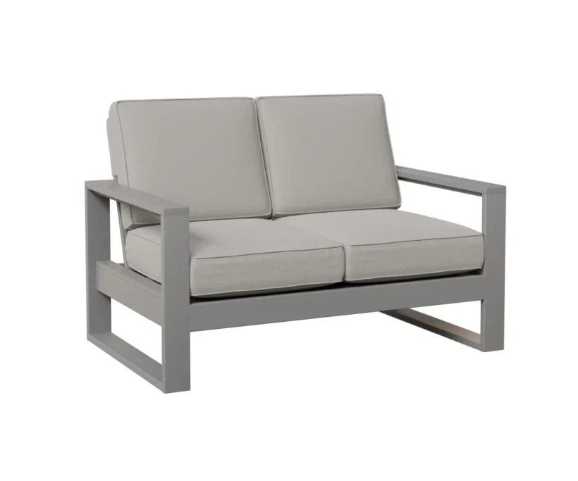 Nordic High Back Loveseat by Berlin Gardens - MGP Fog, Canvas Granite Nordic High Back Loveseat by Berlin Gardens - 191-NHL5233
