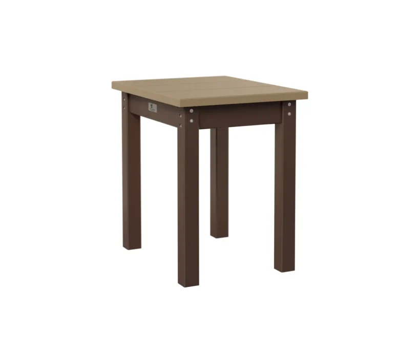 Economy End Table by Berlin Gardens - Weatherwood, Chocolate Brown Economy End Table by Berlin Gardens - 191-PSET1717