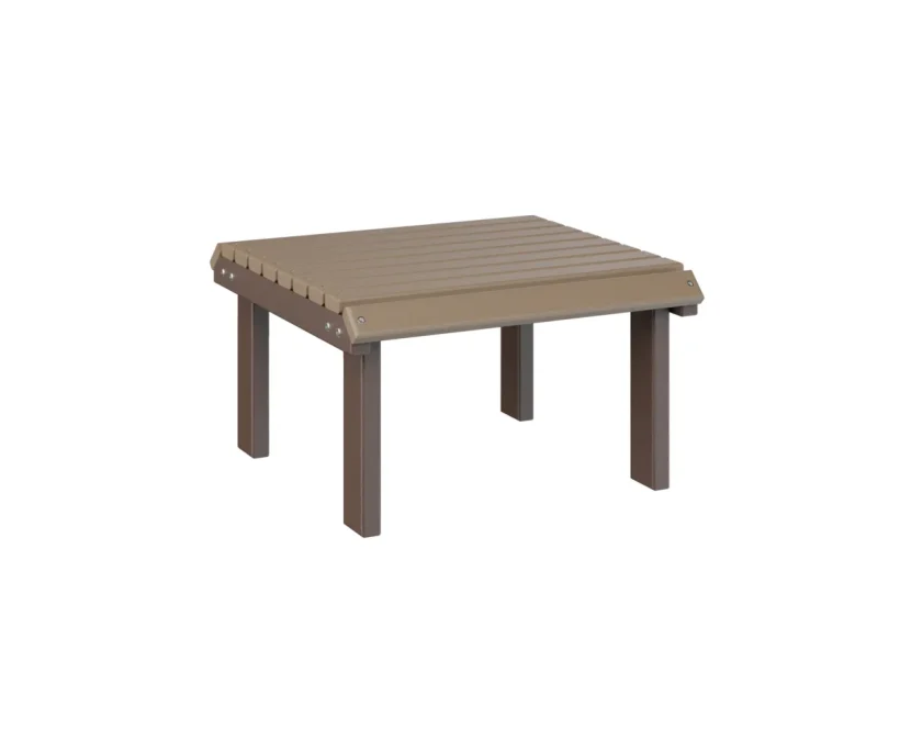 Stationary Footstool by Berlin Gardens - Weatherwood, Chocolate Brown Stationary Footstool by Berlin Gardens - 191-PVSF2100