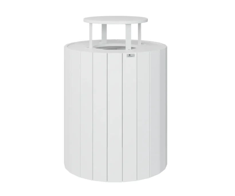 Rain Guard for Round Trash Can by Berlin Gardens - White Rain Guard for Round Trash Can by Berlin Gardens - 191-RG717