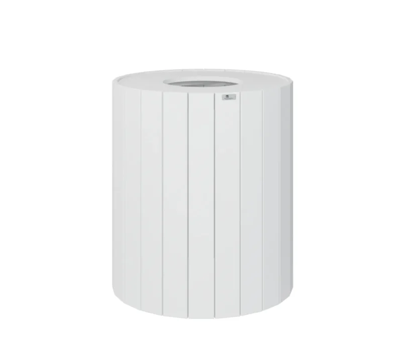 32 Gal Round Trash Can by Berlin Gardens - White 32 Gal Round Trash Can by Berlin Gardens - 191-RTC32