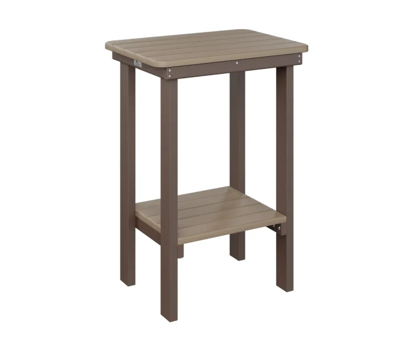 Rectangular End Table Counter Height by Berlin Gardens - Weatherwood, Chocolate Brown Rectangular End Table Counter Height by Berlin Gardens - 191-RTET2915