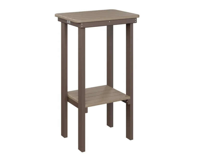 Rectangular End Table Bar Height by Berlin Gardens - Weatherwood, Chocolate Brown Rectangular End Table Bar Height by Berlin Gardens - 191-RTET3315