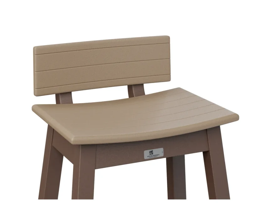 Saddle Bar Stool Back Kit by Berlin Gardens - Weatherwood, Chocolate Brown Saddle Bar Stool Back Kit by Berlin Gardens - 191-SSBK510