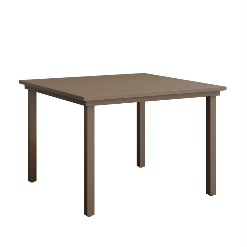 Vida 44” Square Aluminum Dining Table by Berlin Gardens - Clay Vida 44” Square Aluminum Dining Table by Berlin Gardens - 191-VAST0044D