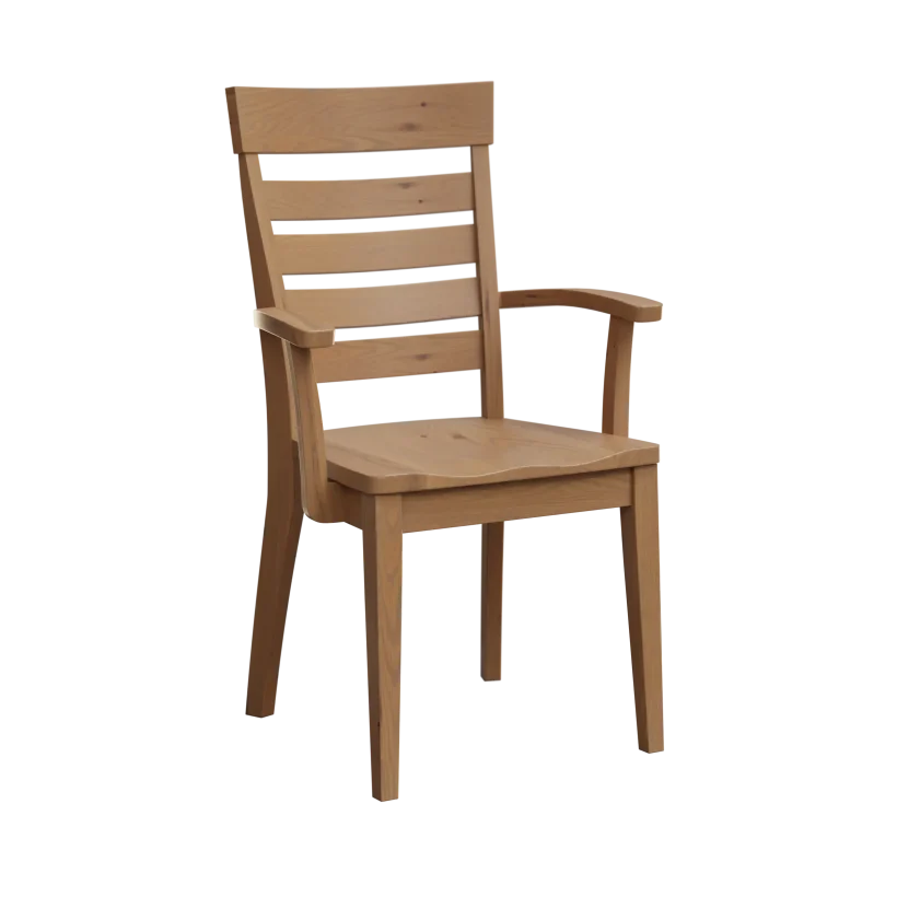Amish Parma Solid Hardwood Dining Arm Chair - 281-038-MXZ