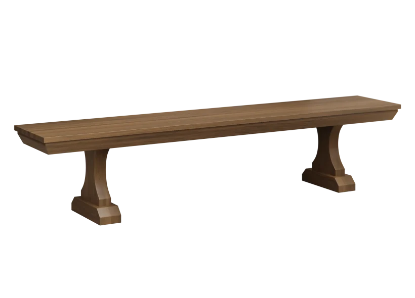 Amish Santorini Solid Hardwood Dining Bench - 281-519-YBKZE
