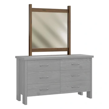 Amish Cheyenne Solid Hardwood Bedroom Mirror Only - Rustic White Oak, FC29987 R-R Amish Cheyenne Solid Hardwood Bedroom Mirror Only - 281-528-ZJ6075