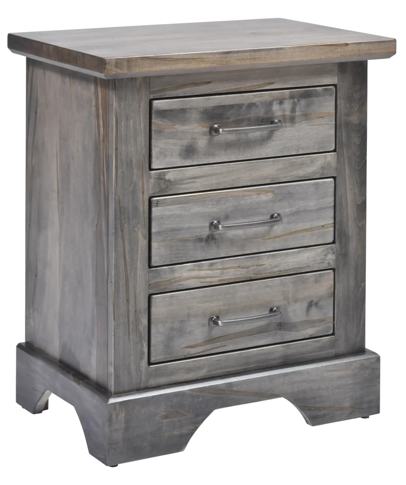 Amish Kimberley Solid Hardwood Bedroom 3-Drawer Nightstand - 281-630-H6AK