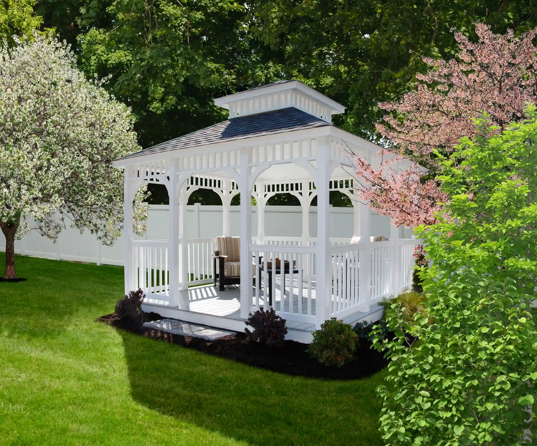 Augusta Rectangular Vinyl Gazeebo from Berlin Gardens - 12' x 12' Augusta Rectangular Vinyl Gazeebo from Berlin Gardens - 191-AUGUSTA
