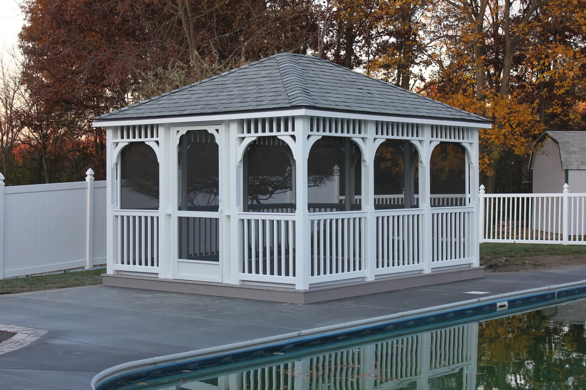 Augusta Rectangular Vinyl Gazeebo from Berlin Gardens - 12' x 16' Augusta Rectangular Vinyl Gazeebo from Berlin Gardens - 191-AUGUSTA