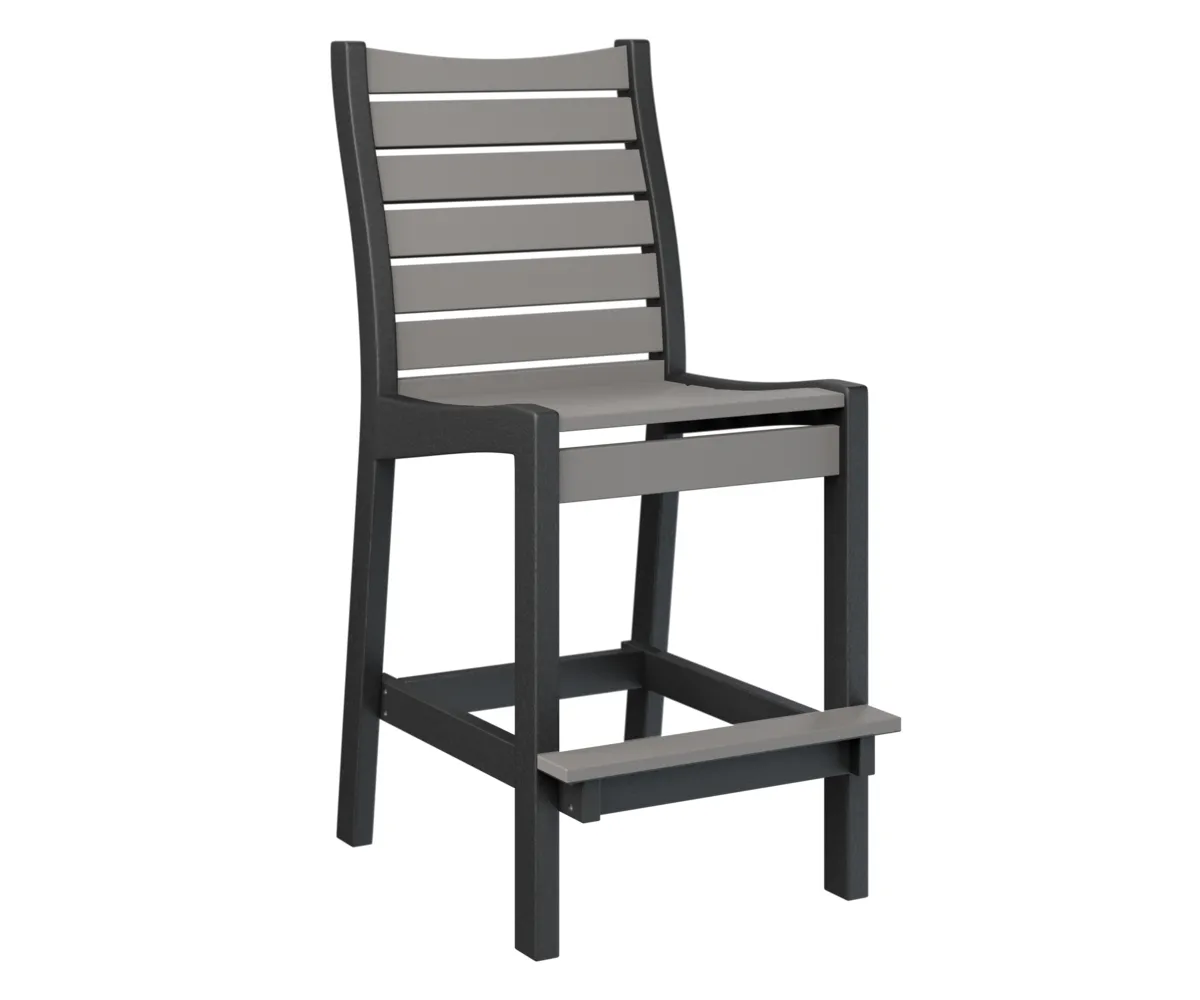 Bristol Bar Chair by Berlin Gardens - Light Gray, Black Bristol Bar Chair by Berlin Gardens - 191-BBC2045
