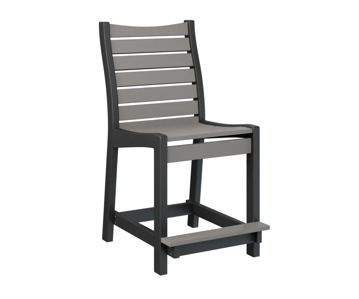 Bristol Counter Chair by Berlin Gardens - Light Gray, Black Bristol Counter Chair by Berlin Gardens - 191-BCC2041