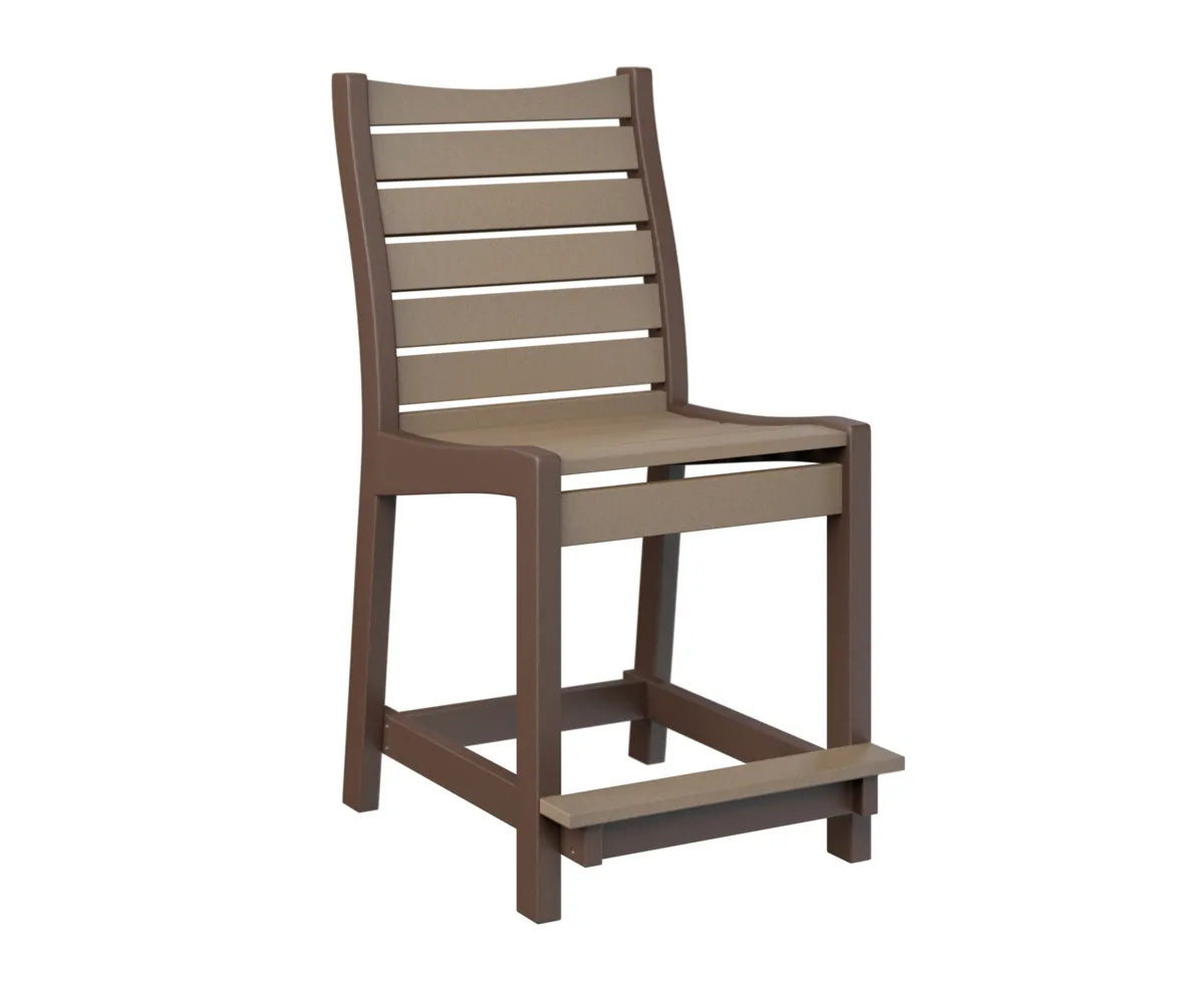 Bristol Counter Chair by Berlin Gardens - Weatherwood, Chocolate Brown Bristol Counter Chair by Berlin Gardens - 191-BCC2041