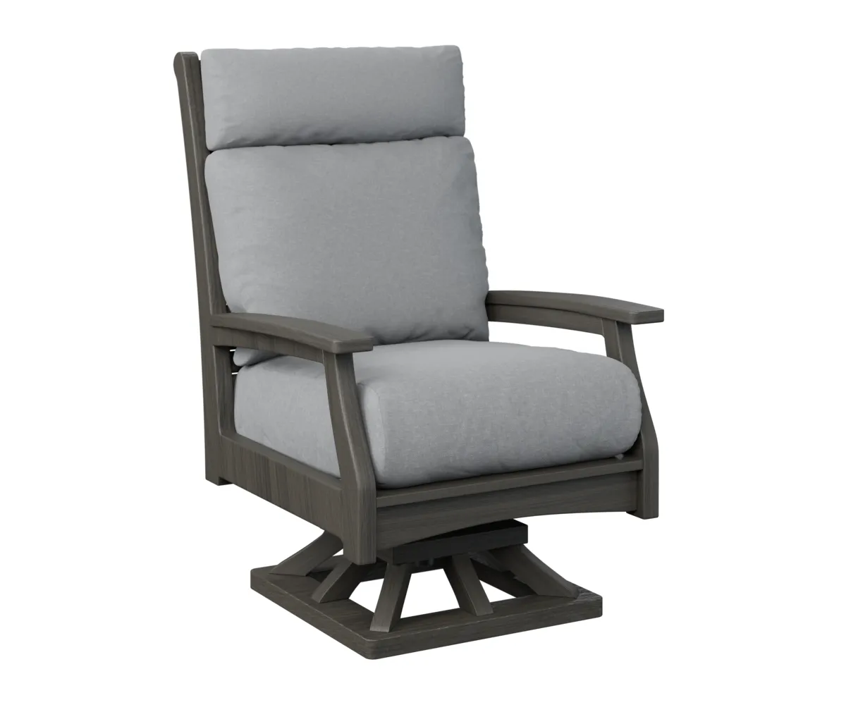 Classic Terrace High Back Swivel Rocker by Berlin Gardens - Coastal Gray, Canvas Granite Classic Terrace High Back Swivel Rocker by Berlin Gardens - 191-CTHSR3045