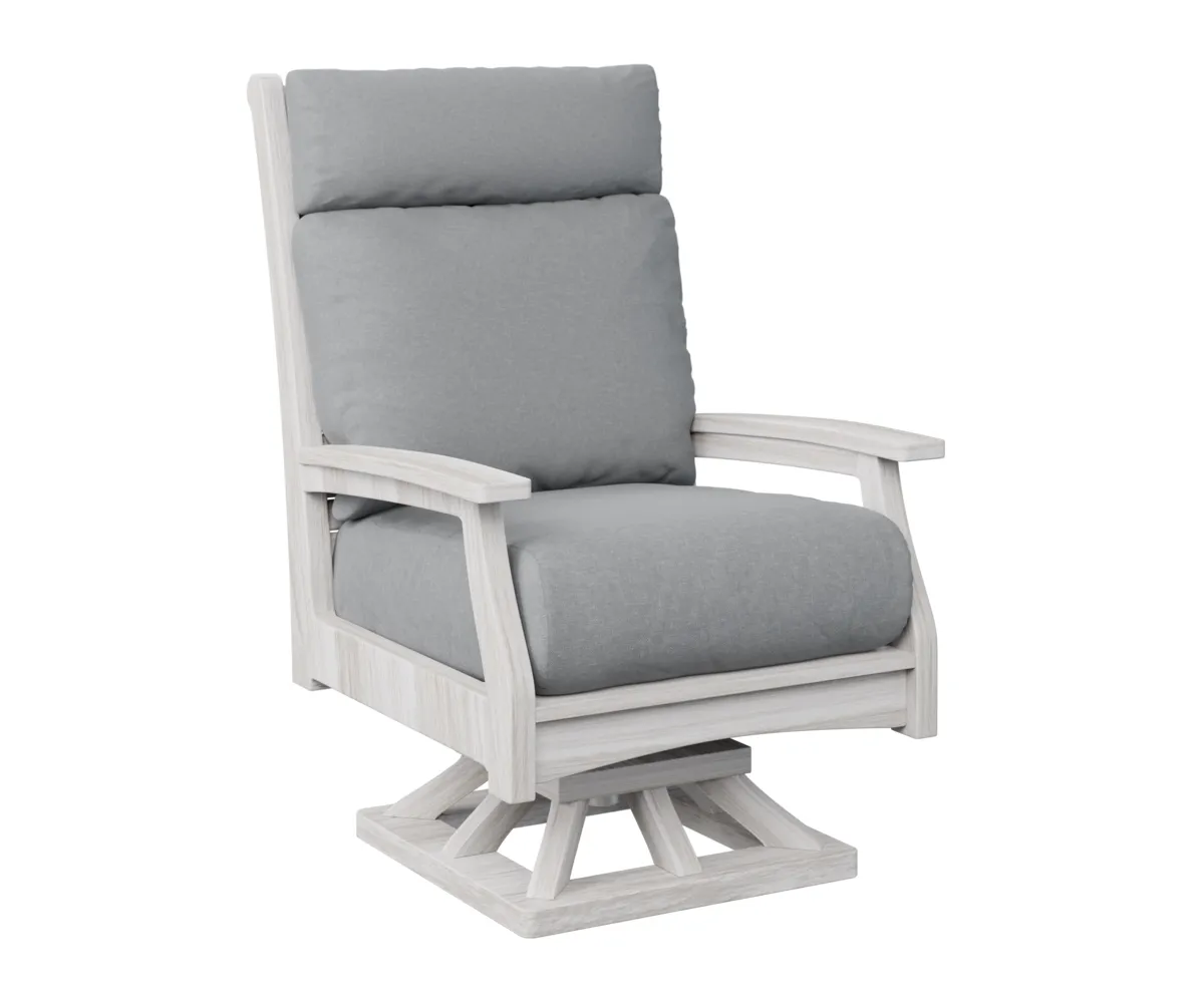 Classic Terrace High Back Swivel Rocker by Berlin Gardens - Seashell, Canvas Granite Classic Terrace High Back Swivel Rocker by Berlin Gardens - 191-CTHSR3045