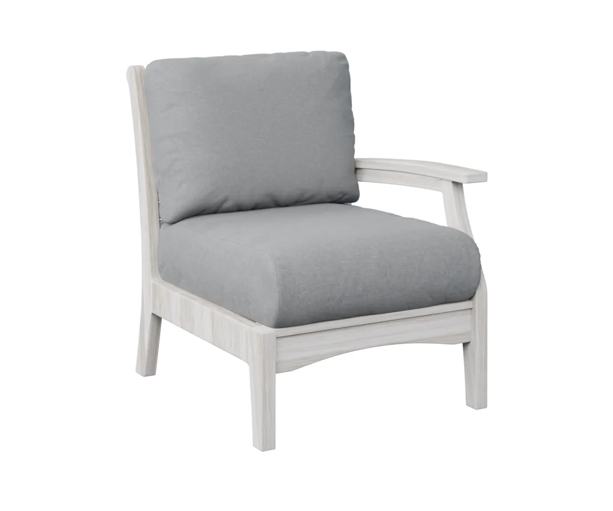 Classic Terrace Arm Sectional Club Chair – Left by Berlin Gardens - Seashell, Canvas Granite Classic Terrace Arm Sectional Club Chair – Left by Berlin Gardens - 191-CTLSC2934