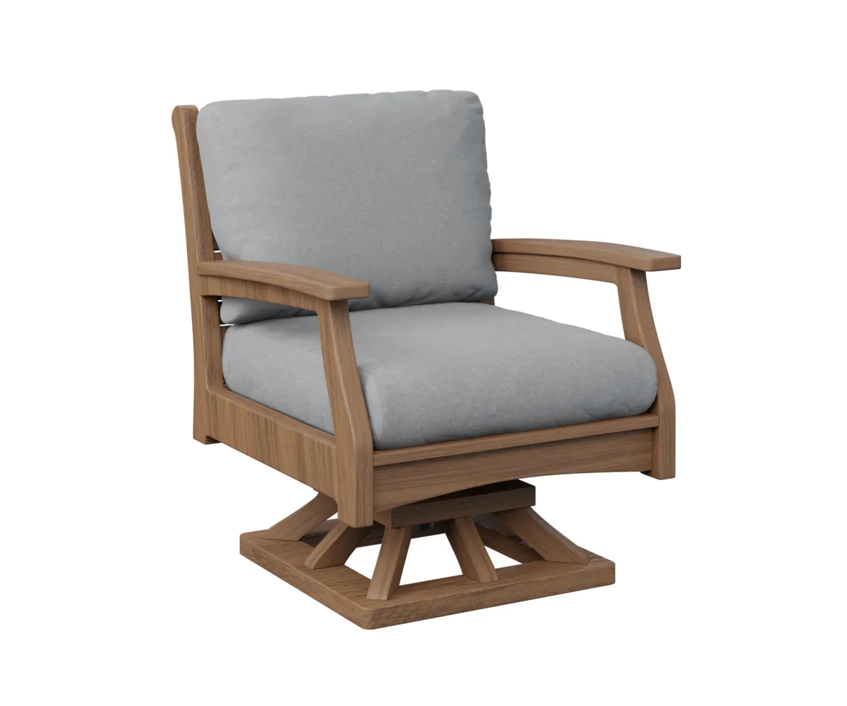 Classic Terrace Swivel Rocker by Berlin Gardens - Antique Mahogany, Canvas Granite Classic Terrace Swivel Rocker by Berlin Gardens - 191-CTSR3034