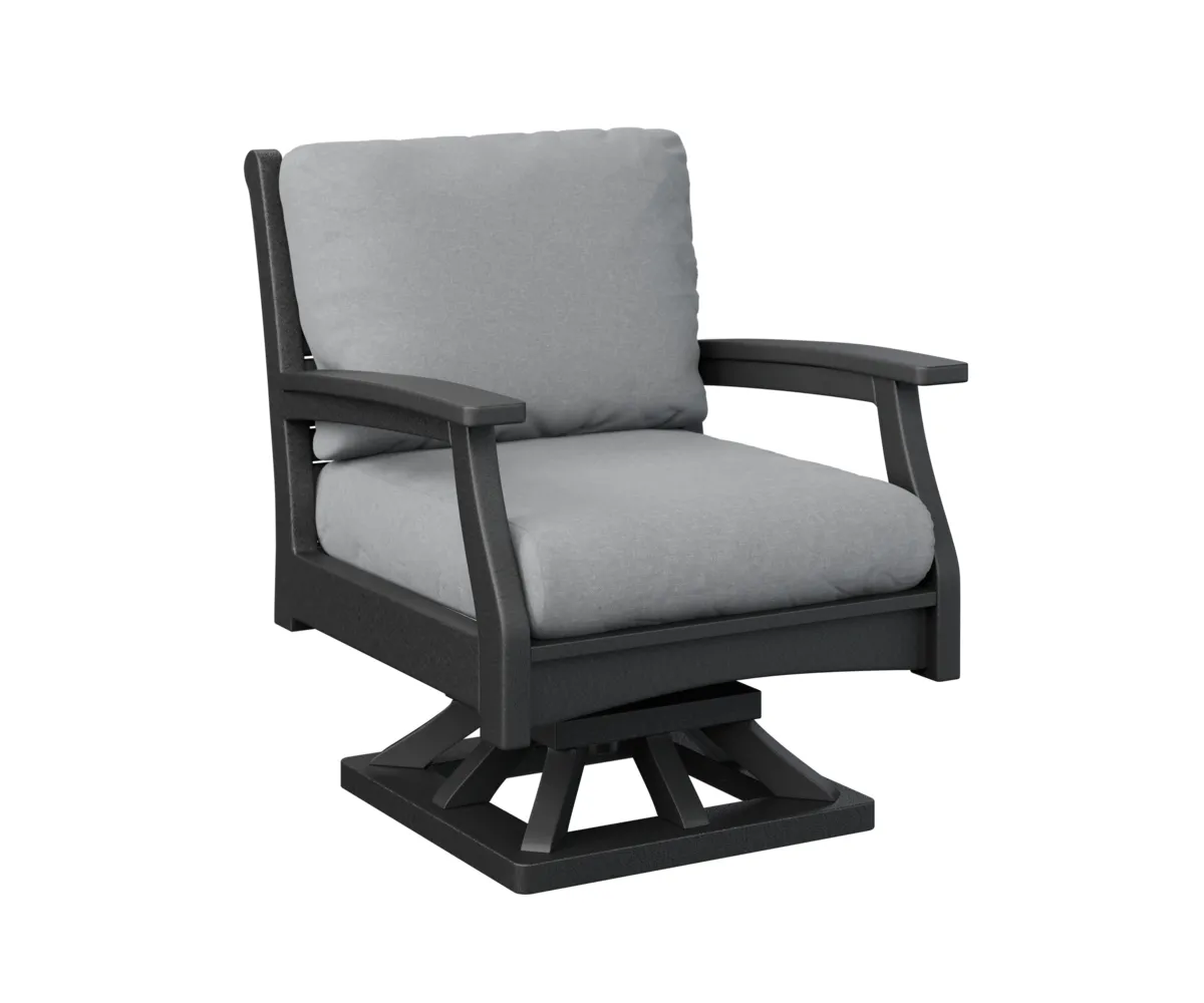 Classic Terrace Swivel Rocker by Berlin Gardens - Black, Canvas Granite Classic Terrace Swivel Rocker by Berlin Gardens - 191-CTSR3034