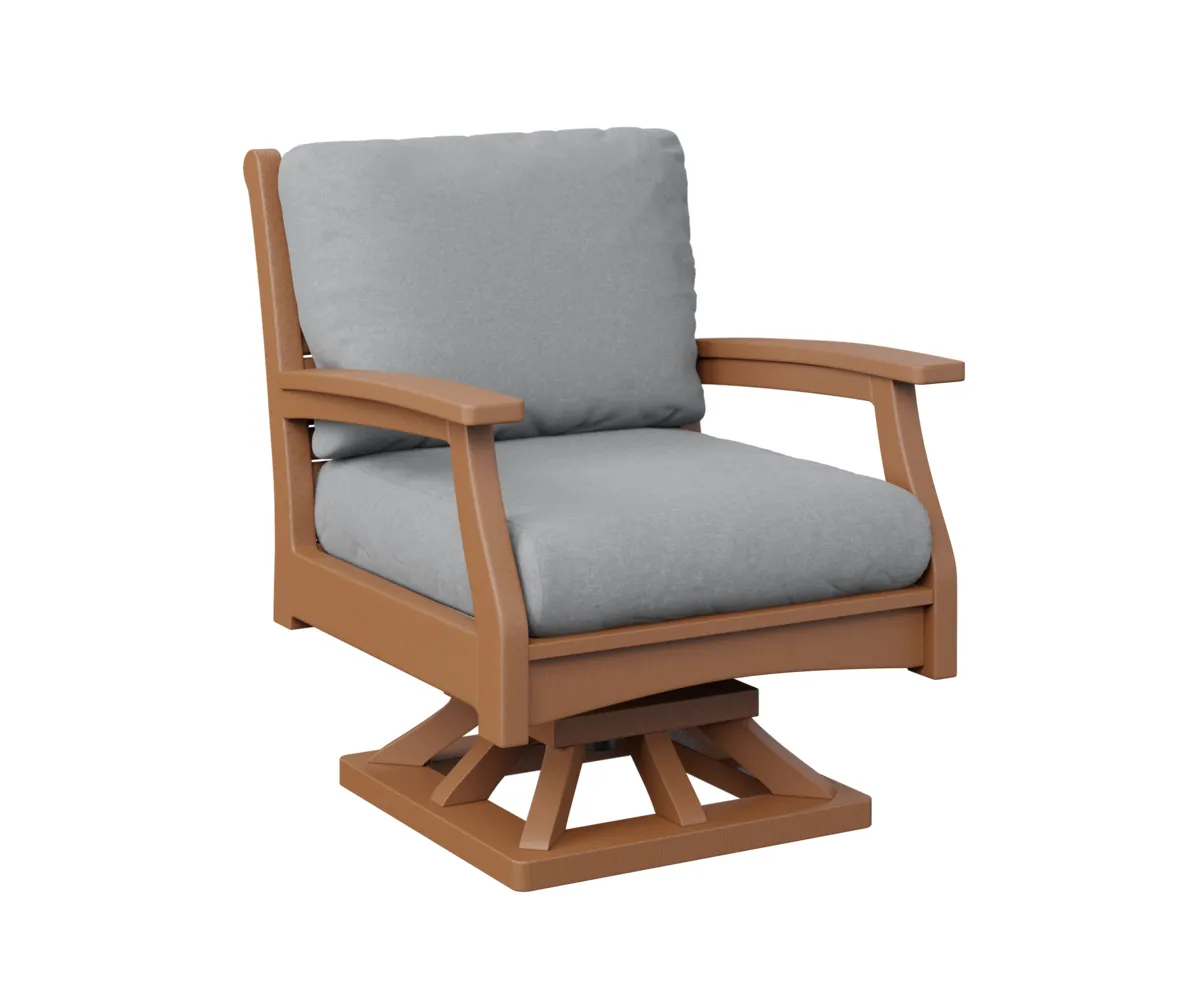Classic Terrace Swivel Rocker by Berlin Gardens - Cedar, Canvas Granite Classic Terrace Swivel Rocker by Berlin Gardens - 191-CTSR3034