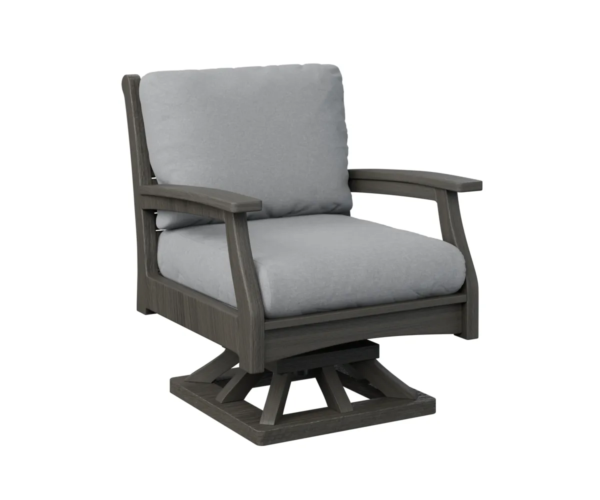 Classic Terrace Swivel Rocker by Berlin Gardens - Coastal Gray, Canvas Granite Classic Terrace Swivel Rocker by Berlin Gardens - 191-CTSR3034