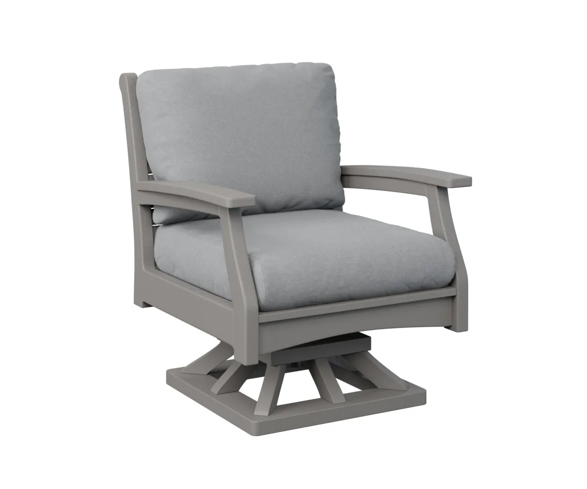 Classic Terrace Swivel Rocker by Berlin Gardens - Light Gray, Canvas Granite Classic Terrace Swivel Rocker by Berlin Gardens - 191-CTSR3034