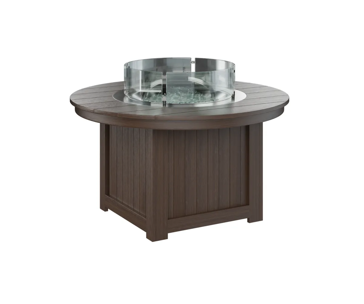 Donoma Round Low Fire Pit by Berlin Gardens - Brazilian Walnut, Brazilian Walnut Donoma Round Low Fire Pit by Berlin Gardens - 191-DFPP2544