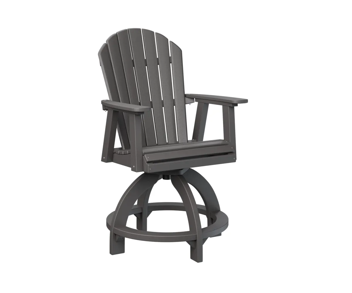 Comfo Back Swivel Counter Chair by Berlin Gardens - Smoke Gray, Smoke Gray Comfo Back Swivel Counter Chair by Berlin Gardens - 191-ESCC2131