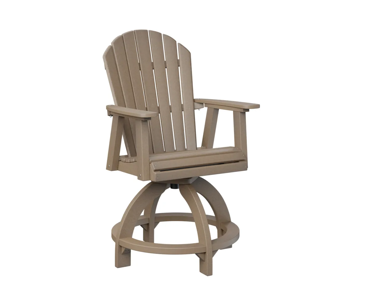 Comfo Back Swivel Counter Chair by Berlin Gardens - Weatherwood, Weatherwood Comfo Back Swivel Counter Chair by Berlin Gardens - 191-ESCC2131