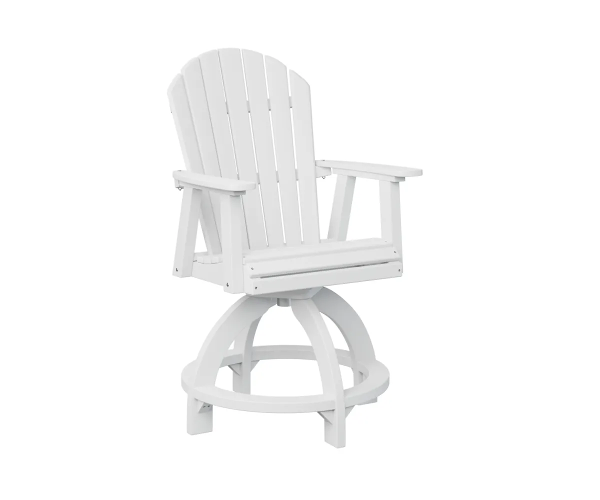 Comfo Back Swivel Counter Chair by Berlin Gardens - White, White Comfo Back Swivel Counter Chair by Berlin Gardens - 191-ESCC2131