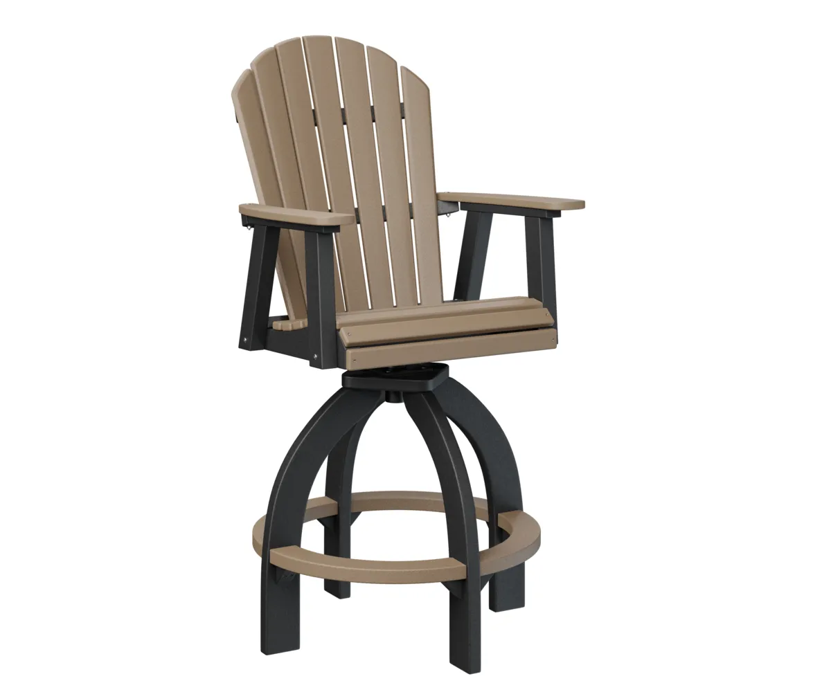 Comfo Back Swivel Extra Tall Chair by Berlin Gardens - Weatherwood, Black Comfo Back Swivel Extra Tall Chair by Berlin Gardens - 191-ESXTC2139