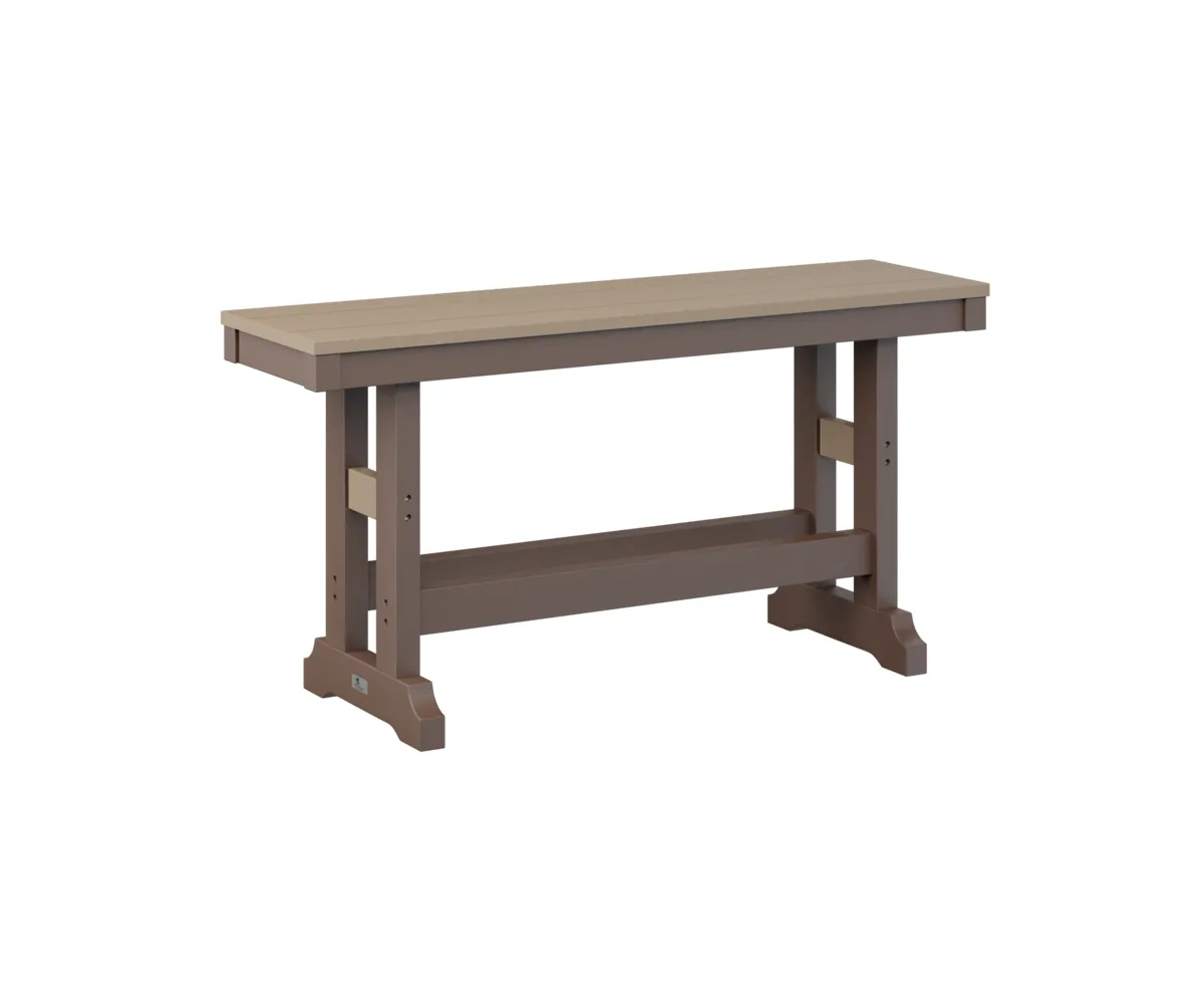 Garden Classic 44" Dining Bench by Berlin Gardens - Weatherwood, Chocolate Brown Garden Classic 44" Dining Bench by Berlin Gardens - 191-GCDB4418