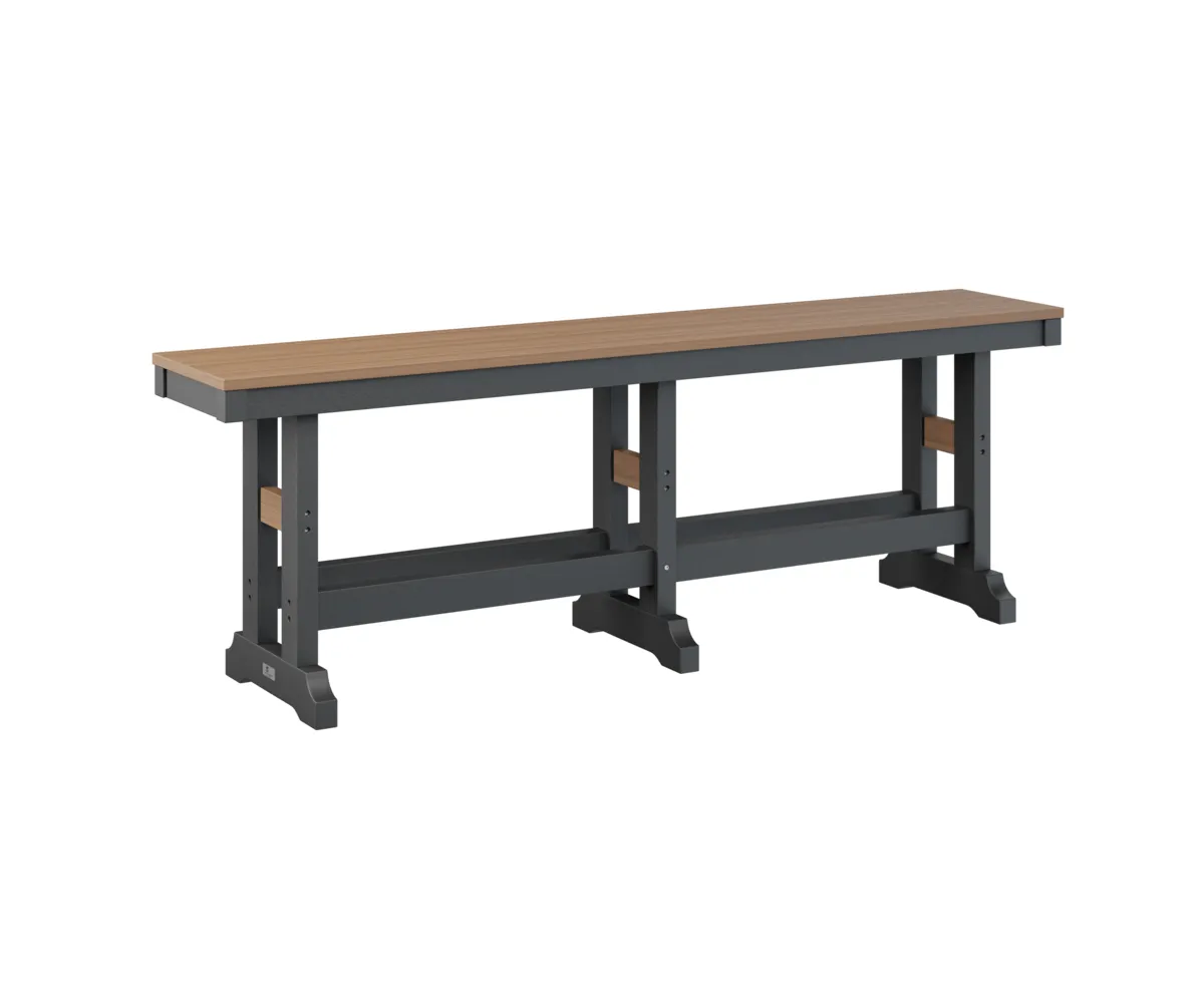 Garden Classic 66" Dining Bench by Berlin Gardens - Antique Mahogany, Black Garden Classic 66" Dining Bench by Berlin Gardens - 191-GCDB6618