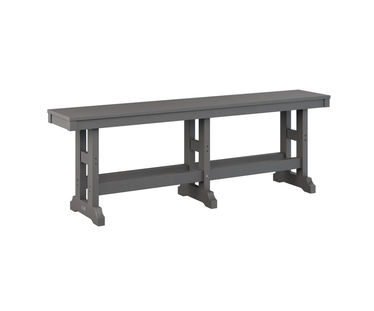Garden Classic 66" Dining Bench by Berlin Gardens - Smoke Gray, Smoke Gray Garden Classic 66" Dining Bench by Berlin Gardens - 191-GCDB6618