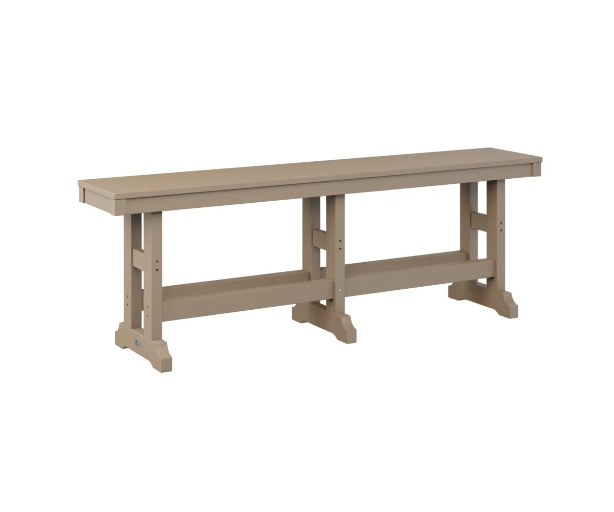 Garden Classic 66" Dining Bench by Berlin Gardens - Weatherwood, Weatherwood Garden Classic 66" Dining Bench by Berlin Gardens - 191-GCDB6618