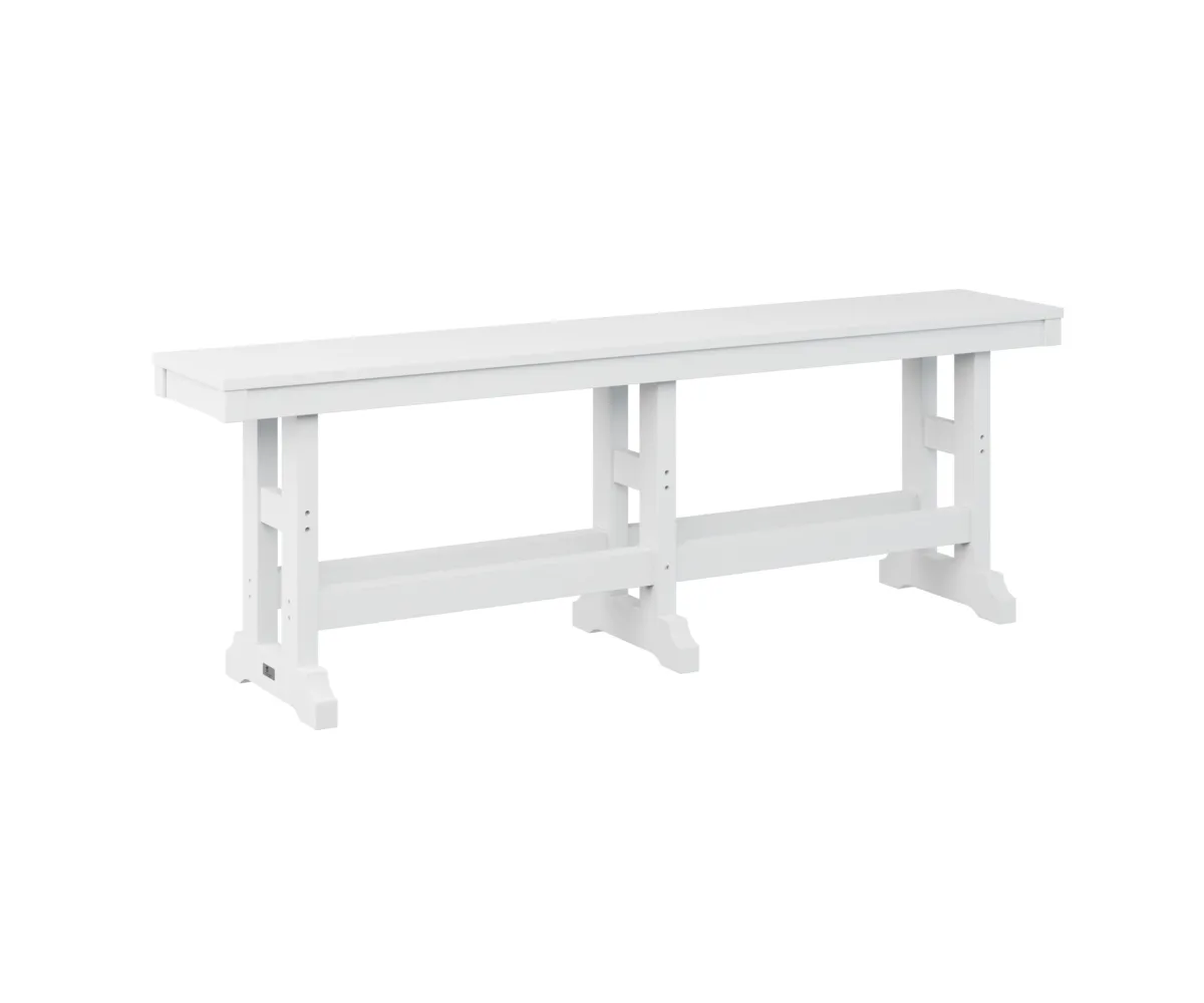 Garden Classic 66" Dining Bench by Berlin Gardens - White, White Garden Classic 66" Dining Bench by Berlin Gardens - 191-GCDB6618