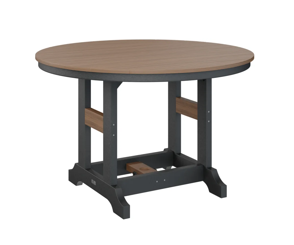 Garden Classic 48" Round Dining Table by Berlin Gardens - Antique Mahogany, Black Garden Classic 48" Round Dining Table by Berlin Gardens - 191-GCDT0048D