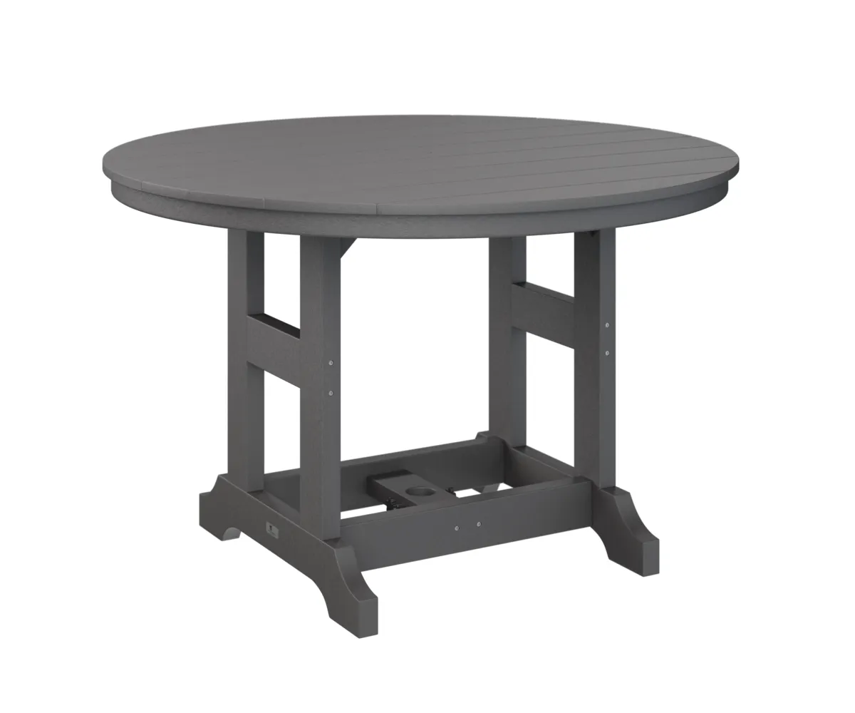 Garden Classic 48" Round Dining Table by Berlin Gardens - Smoke Gray, Smoke Gray Garden Classic 48" Round Dining Table by Berlin Gardens - 191-GCDT0048D